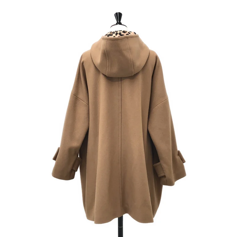 MACKINTOSH / マッキントッシュ | NEW HUMBIE HOOD LEO / メルトンウール レオパード フーデッドコート | S | レディース