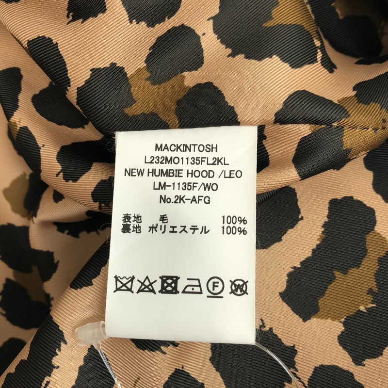 MACKINTOSH / マッキントッシュ | NEW HUMBIE HOOD LEO / メルトンウール レオパード フーデッドコート | S | レディース