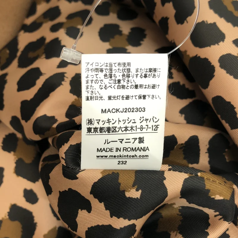 MACKINTOSH / マッキントッシュ | NEW HUMBIE HOOD LEO / メルトンウール レオパード フーデッドコート | S | レディース