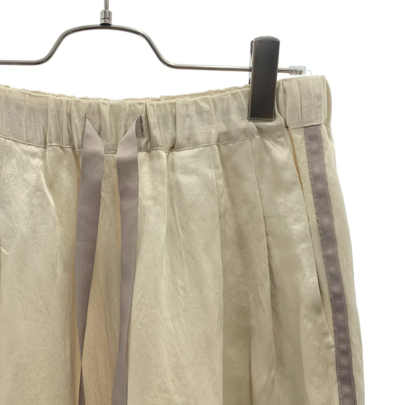 MANOF / マノフ | SIDE LINE SPORTS SATIN PANTS サイドライン サテンパンツ | M | レディース