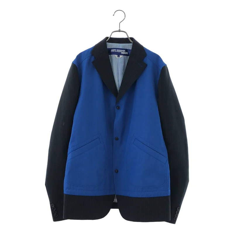 JUNYAWATANABE COMMEdesGARCONS MAN / ジュンヤワタナベマン | 2020SS | 異素材切替 スナップボタン テーラードジャケット | L | メンズ