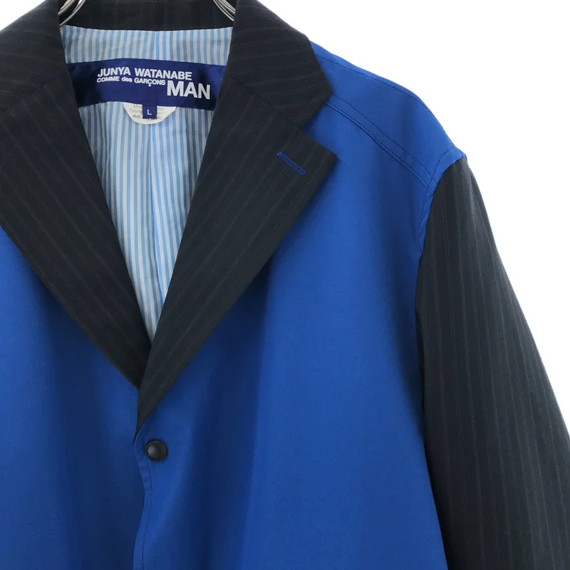 JUNYAWATANABE COMMEdesGARCONS MAN / ジュンヤワタナベマン | 2020SS | 異素材切替 スナップボタン テーラードジャケット | L | メンズ
