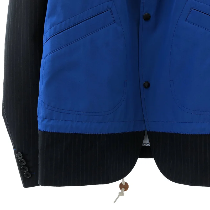 JUNYAWATANABE COMMEdesGARCONS MAN / ジュンヤワタナベマン | 2020SS | 異素材切替 スナップボタン テーラードジャケット | L | メンズ