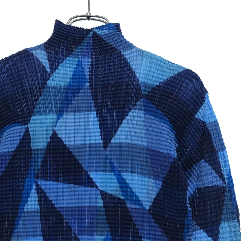ISSEY MIYAKE / イッセイミヤケ | 2009AW | ジオメトリック ワッフルプリーツ ロングスリーブカットソー | 2 | レディース