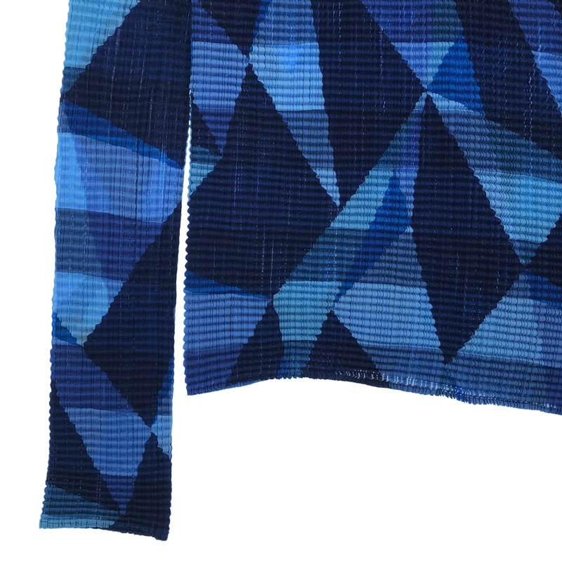 ISSEY MIYAKE / イッセイミヤケ | 2009AW | ジオメトリック ワッフルプリーツ ロングスリーブカットソー | 2 | レディース