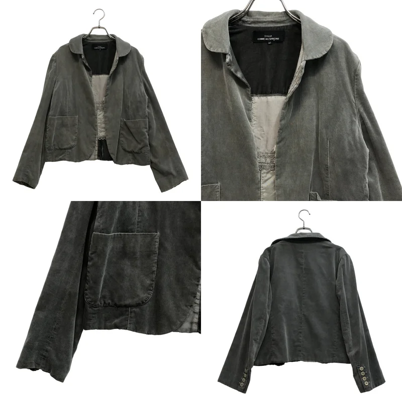 tricot COMME des GARCONS / トリココムデギャルソン | インサイドアウト ベロア パッチワーク ジャケット | M | レディース