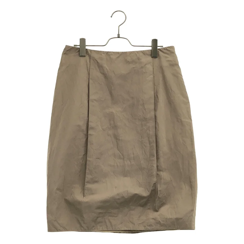 JIL SANDER / ジルサンダー | シルク混 タックデザイン ロングスカート | 38 | レディース