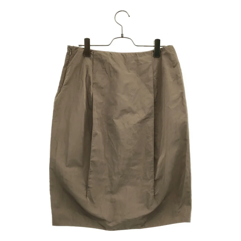 JIL SANDER / ジルサンダー | シルク混 タックデザイン ロングスカート | 38 | レディース