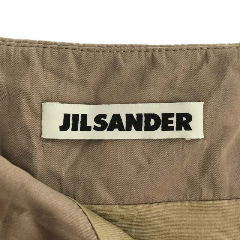 JIL SANDER / ジルサンダー | シルク混 タックデザイン ロングスカート | 38 | レディース