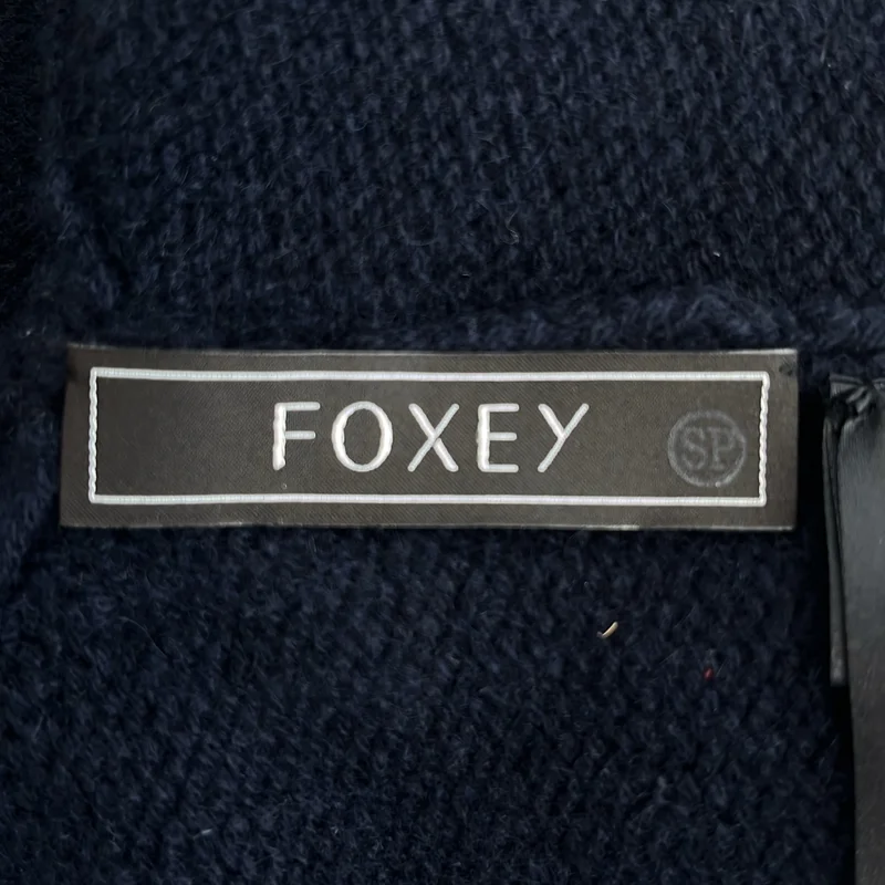 FOXEY / フォクシー | カシミヤ ローズボタン バンドカラー ショートニットカーディガン | 40 | レディース
