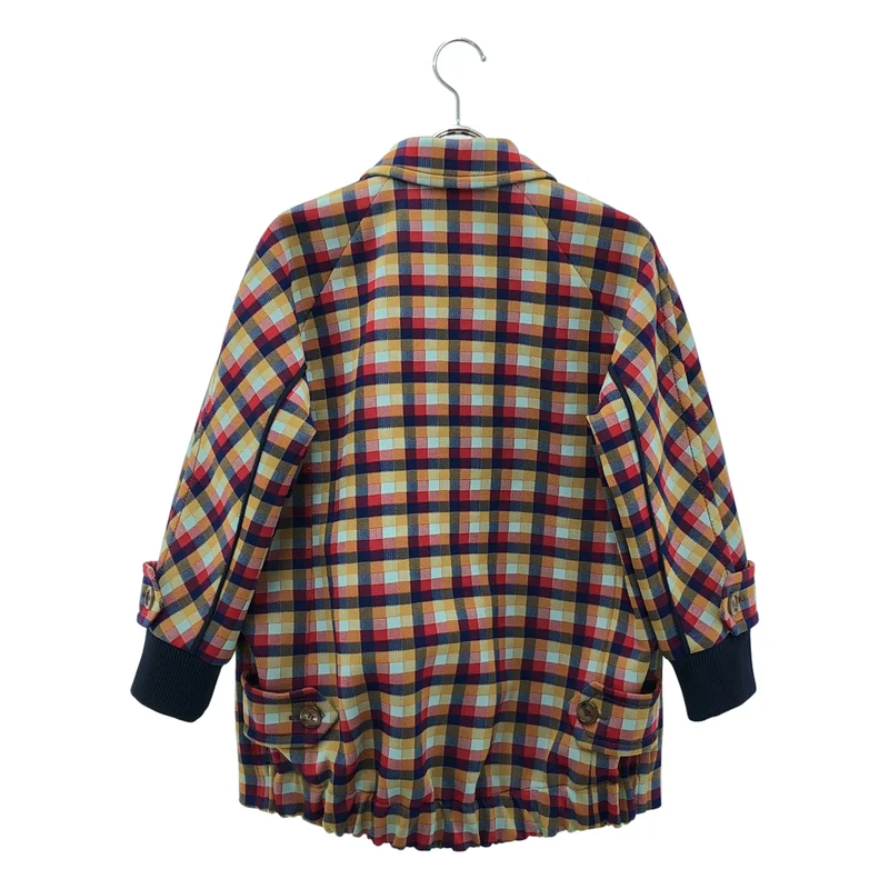 PRADA / プラダ | 2017SS | チェック ラバーロゴ ハーフコート | 38 | レディース