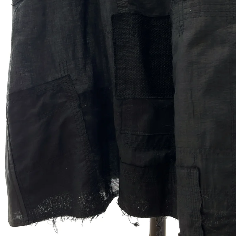 JUNYA WATANABE COMME des GARCONS / ジュンヤワタナベ | 2021SS | リネン コットン パッチワーク シャツワンピース | S | レディース