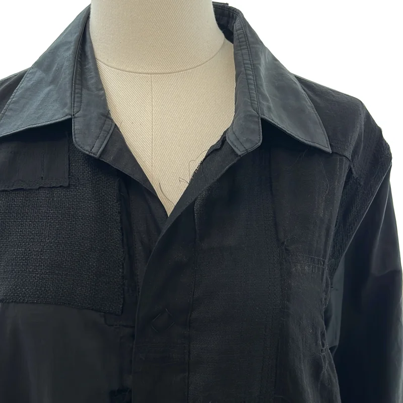 JUNYA WATANABE COMME des GARCONS / ジュンヤワタナベ | 2021SS | リネン コットン パッチワーク シャツワンピース | S | レディース