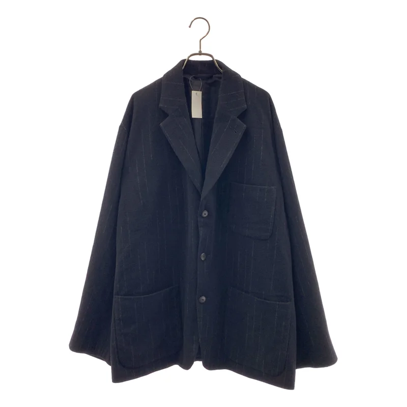 YOKO SAKAMOTO / ヨーコサカモト | 2025AW | Oversized Jacket  カシミヤ混 オーバーサイズ ジャケット / STRIPE | M | メンズ