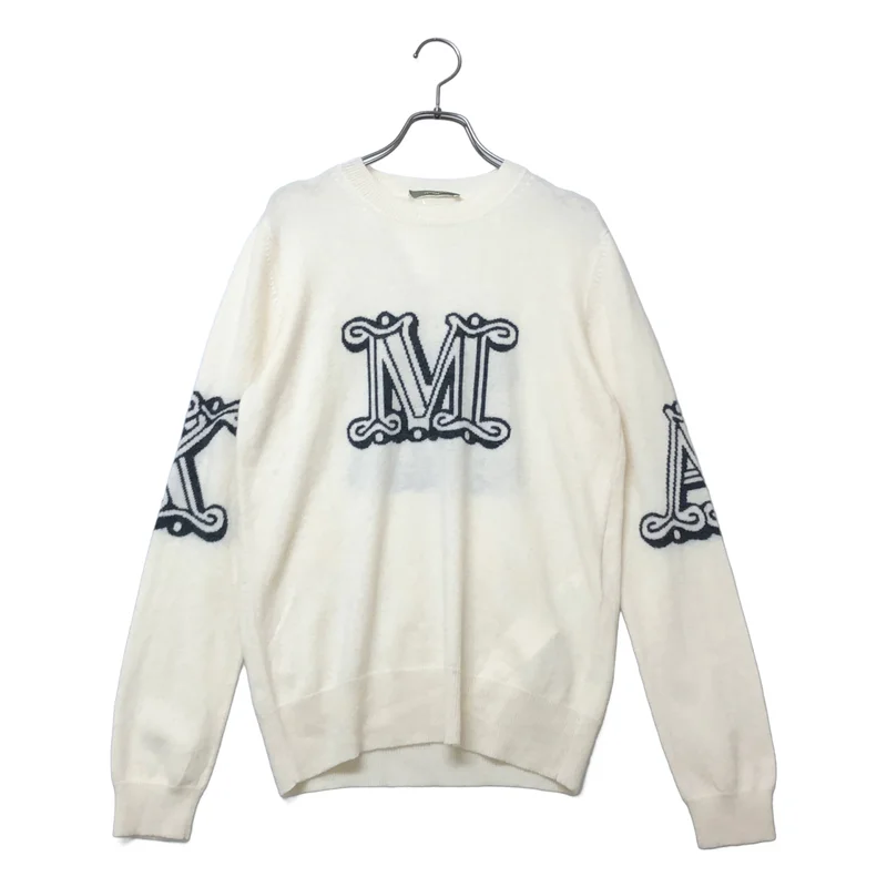 Max Mara / マックスマーラ | カシミヤ100% ロゴ クルーネックニット | M | レディース