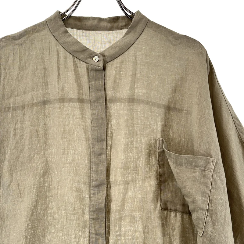 evam eva / エヴァムエヴァ | linen wide shirt リネンワイドシャツ | M | レディース
