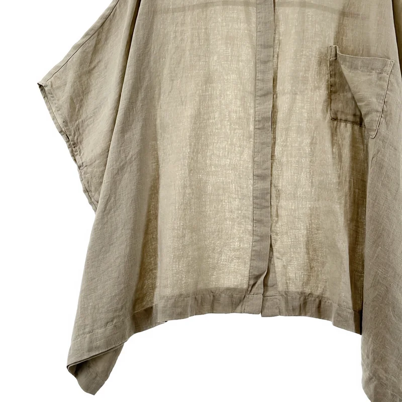 evam eva / エヴァムエヴァ | linen wide shirt リネンワイドシャツ | M | レディース