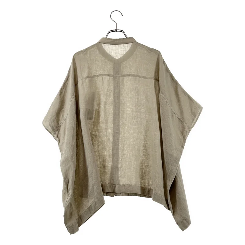 evam eva / エヴァムエヴァ | linen wide shirt リネンワイドシャツ | M | レディース