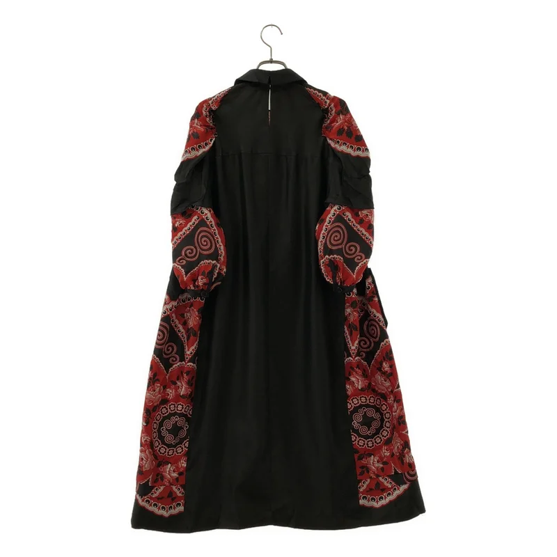 tricot COMME des GARCONS / トリココムデギャルソン | 2016AW | ポリエステル 丸襟 パネルフラワー ワンピース | M | レディース
