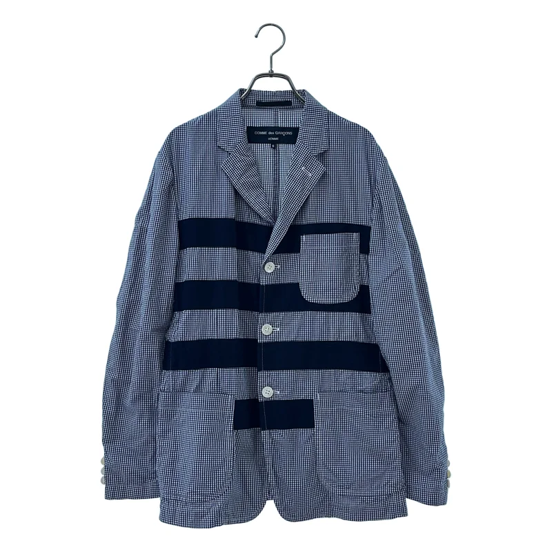 COMME des GARCONS HOMME / コムデギャルソンオム | 2011SS | コットン チェック テーピング テーラードジャケット | S | メンズ