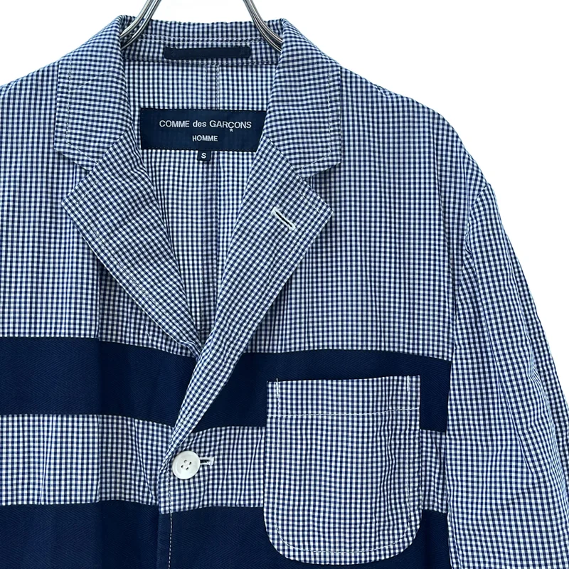 COMME des GARCONS HOMME / コムデギャルソンオム | 2011SS | コットン チェック テーピング テーラードジャケット | S | メンズ