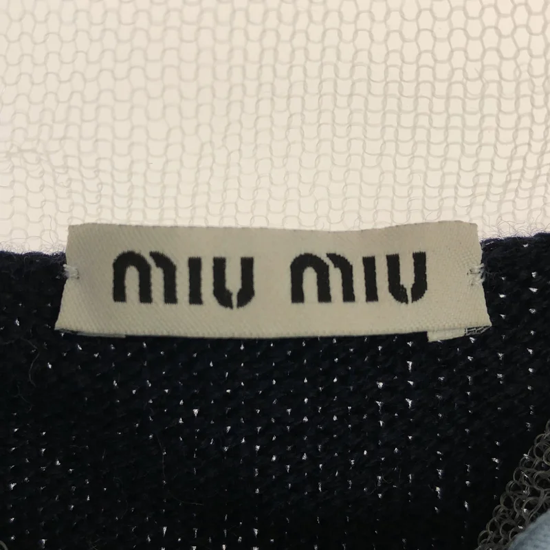 miu miu / ミュウミュウ | レース 切替 ニット カーディガン | 38 | レディース