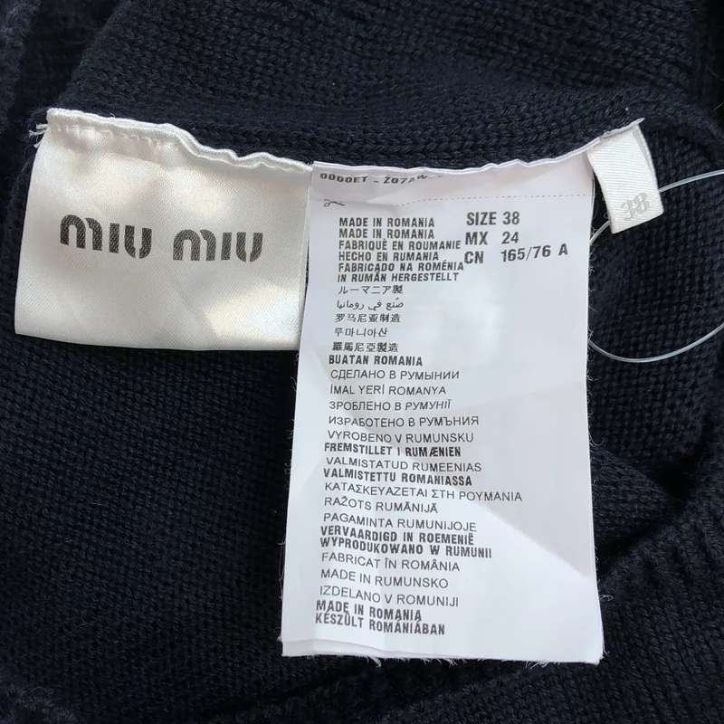 miu miu / ミュウミュウ | レース 切替 ニット カーディガン | 38 | レディース