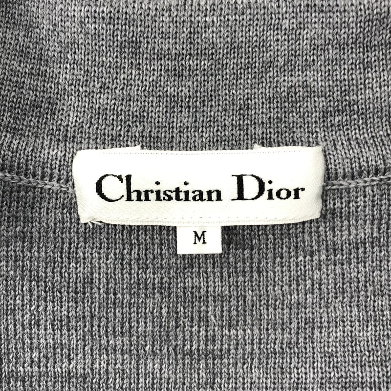 Christian Dior / クリスチャンディオール | ウール  ロゴボタン ニットカーディガン | M | レディース
