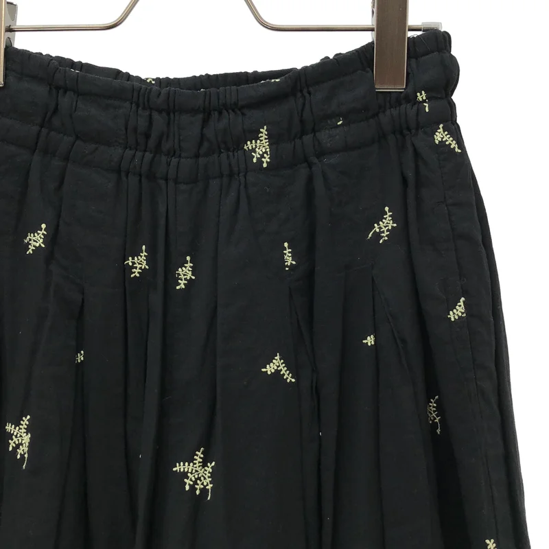 ne Quittez pas / ヌキテパ | 2025SS | COTTON VOILE DOT LEAF EMBROIDERY GATHER PANTS / コットンボイル ドットリーフ 刺しゅう ギャザーパンツ | M | レディース
