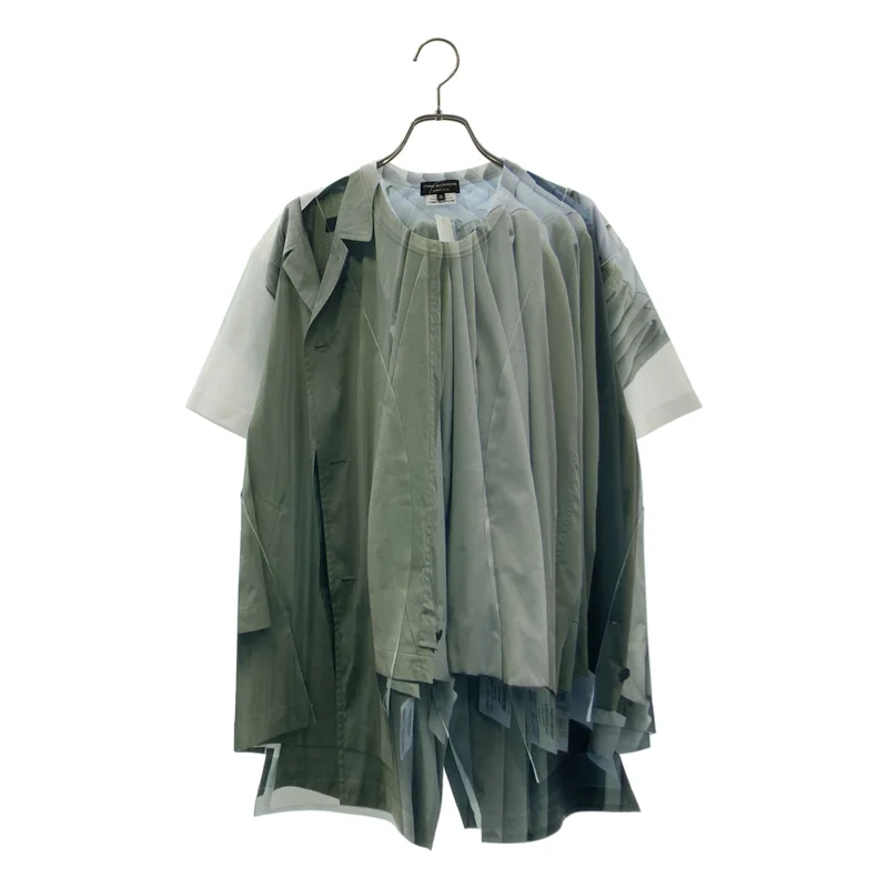COMME des GARCONS HOMME PLUS / コムデギャルソンオムプリュス | 2024SS | ポリエステル 転写 総柄 パッチ Tシャツ カットソー | M | メンズ