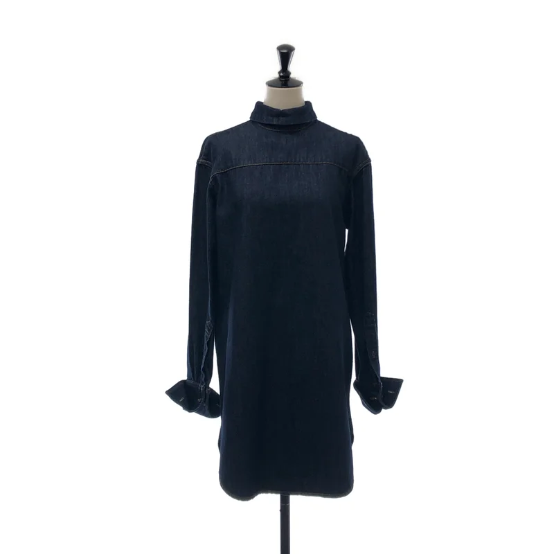 DRIES VAN NOTEN / ドリスヴァンノッテン | コットン デニム ロング プルオーバーシャツ | XS | レディース