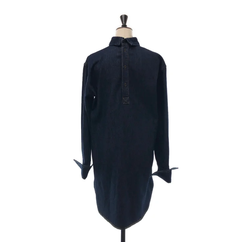 DRIES VAN NOTEN / ドリスヴァンノッテン | コットン デニム ロング プルオーバーシャツ | XS | レディース