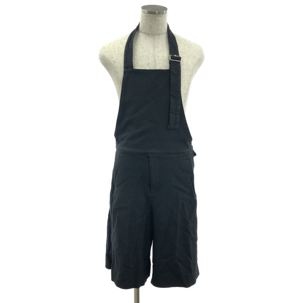 【美品】  COMME des GARCONS HOMME PLUS / コムデギャルソンオムプリュス | 2023SS | ホルターネック ポリエステル オーバーオール | S | ブラック | メンズ 美品】 COMME des GARCONS HOMME PLUS / コムデギャルソンオムプリュス