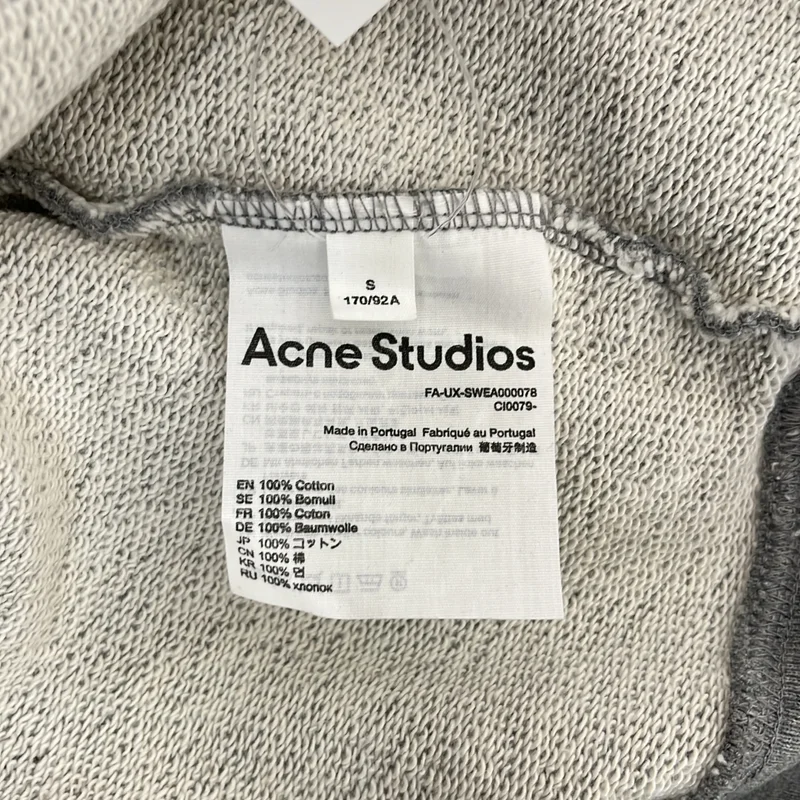 Acne Studios / アクネストゥディオズ | Face Patch Logo Hooded Sweatshirt / フェイス ロゴ オーバーシルエット スウェット フーディ | S | メンズ