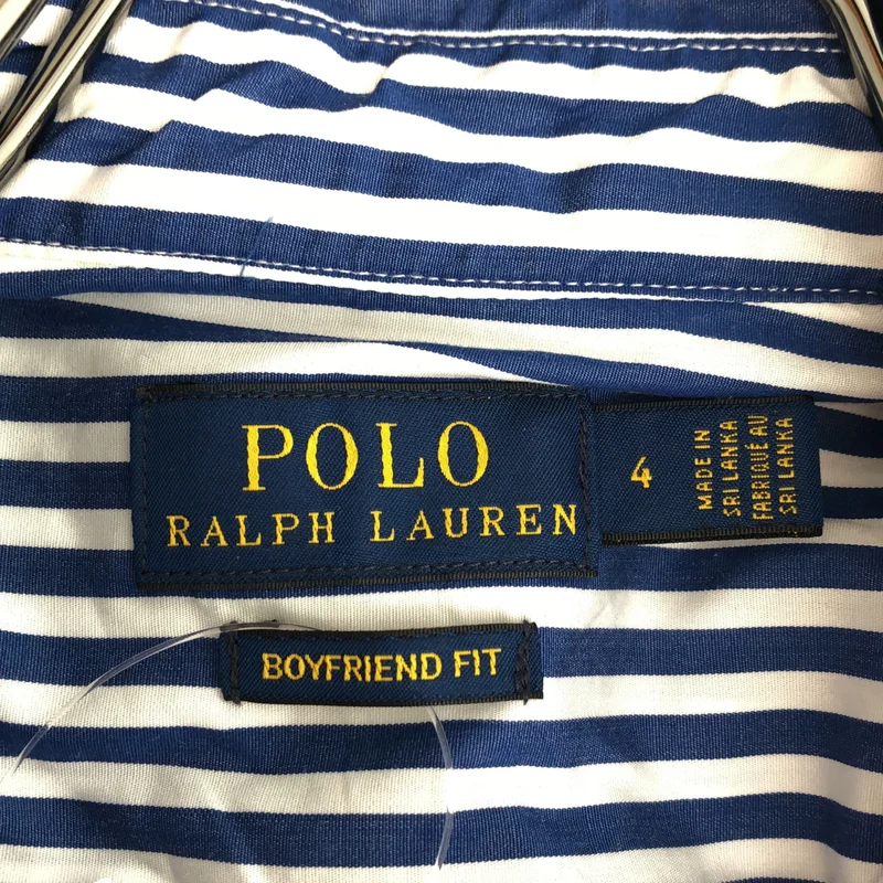 POLO RALPH LAUREN / ポロラルフローレン | ストライプ ワッペン シャツ ブラウス | 4 | レディース