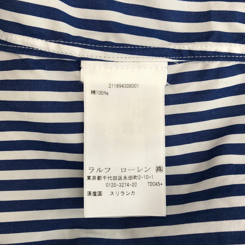 POLO RALPH LAUREN / ポロラルフローレン | ストライプ ワッペン シャツ ブラウス | 4 | レディース