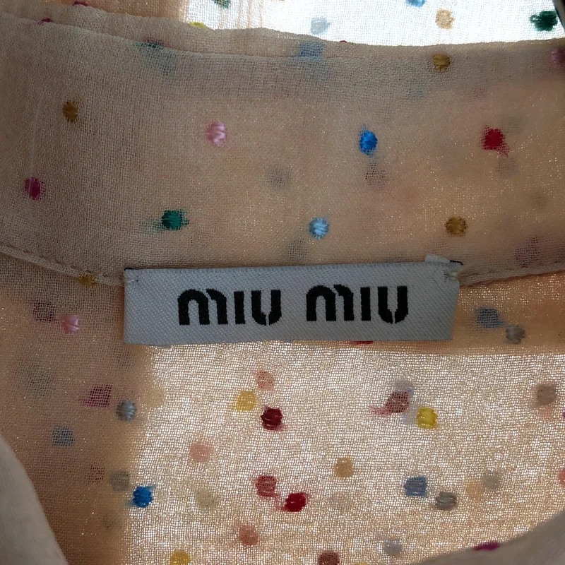 miu miu / ミュウミュウ | ドット シャツ_長袖 MK924 | 36 | レディース