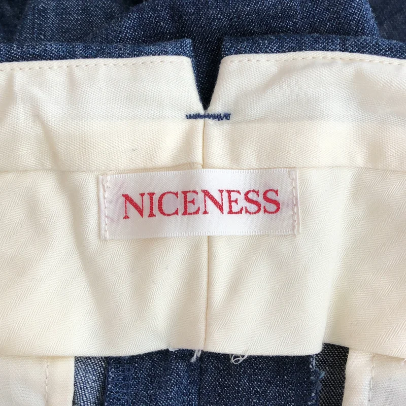 NICENESS / ナイスネス | 2024AW | RANDY Flying V Trousers / 2タック デニムパンツ | L | メンズ