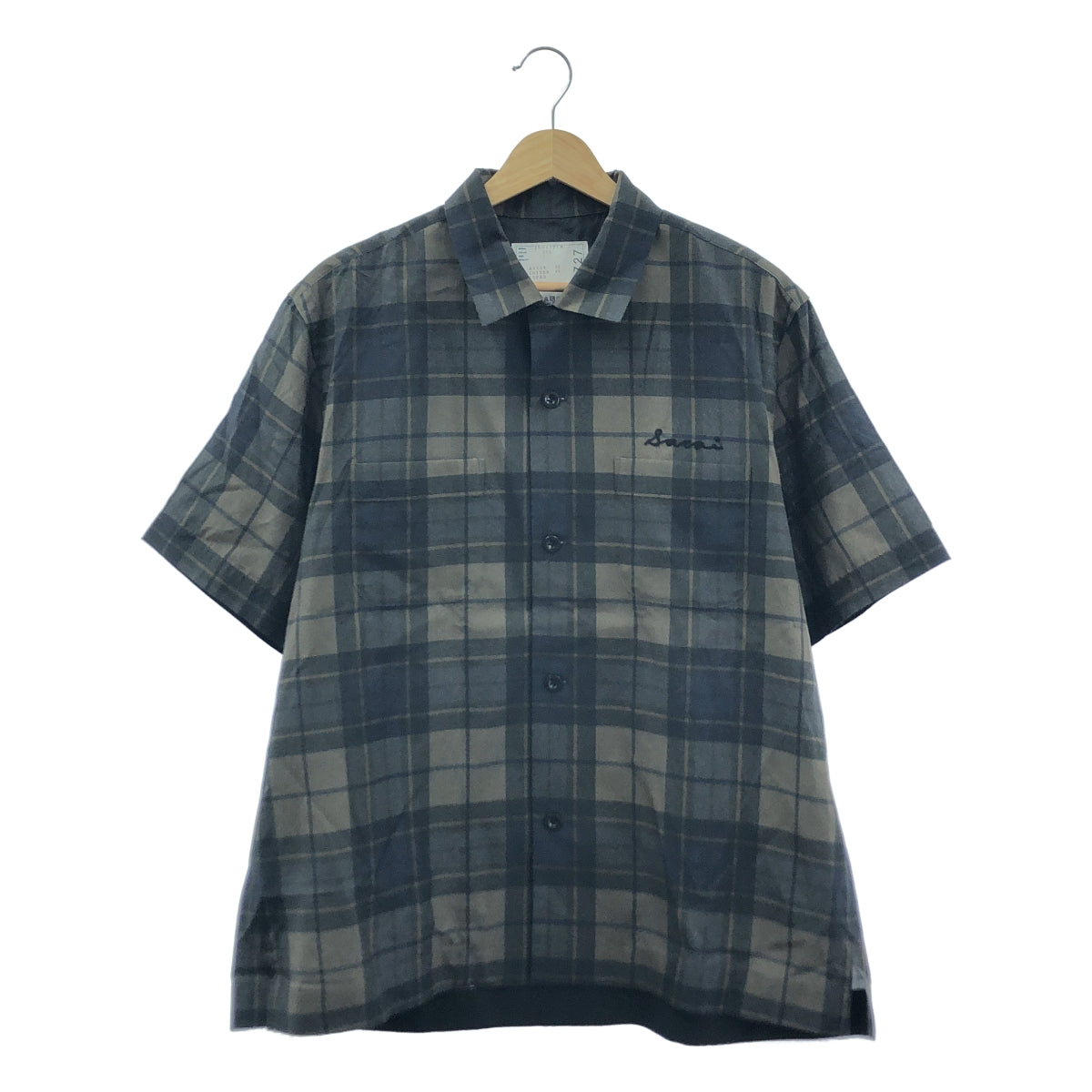 25SS sacai サカイ Plaid Print Shirt 半袖シャツ 新品】 sacai / サカイ | 2025SS | Plaid Print Shirt オープンカラー