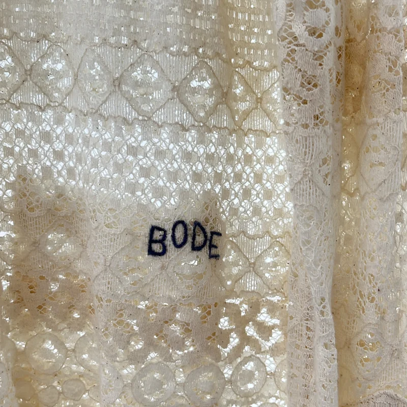 BODE / ボーディ | レース オープンカラー シャツ |