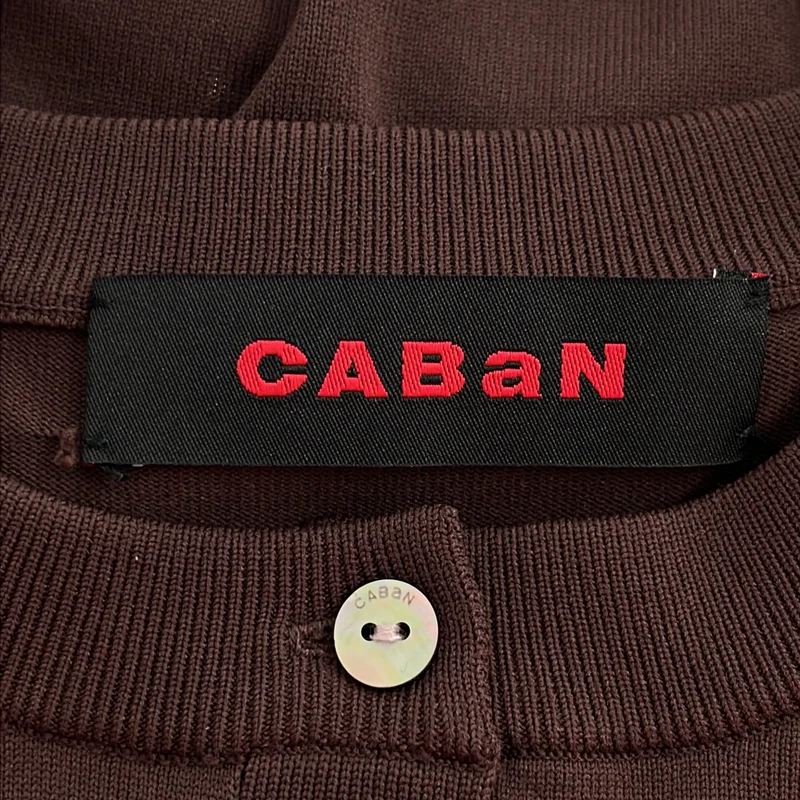 CABaN / キャバン | ファインポリエステル ハーフスリーブポケットカーディガン | S | レディース