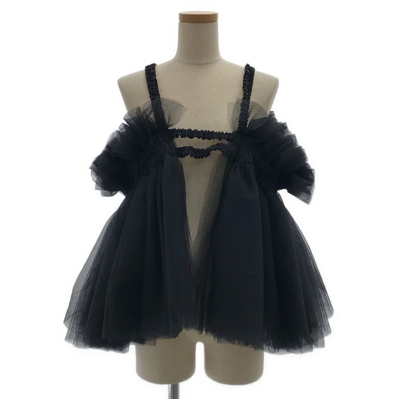 noir kei ninomiya / ノワールケイニノミヤ | 2024AW | フリル装飾 チュール ビスチェ | S | レディース