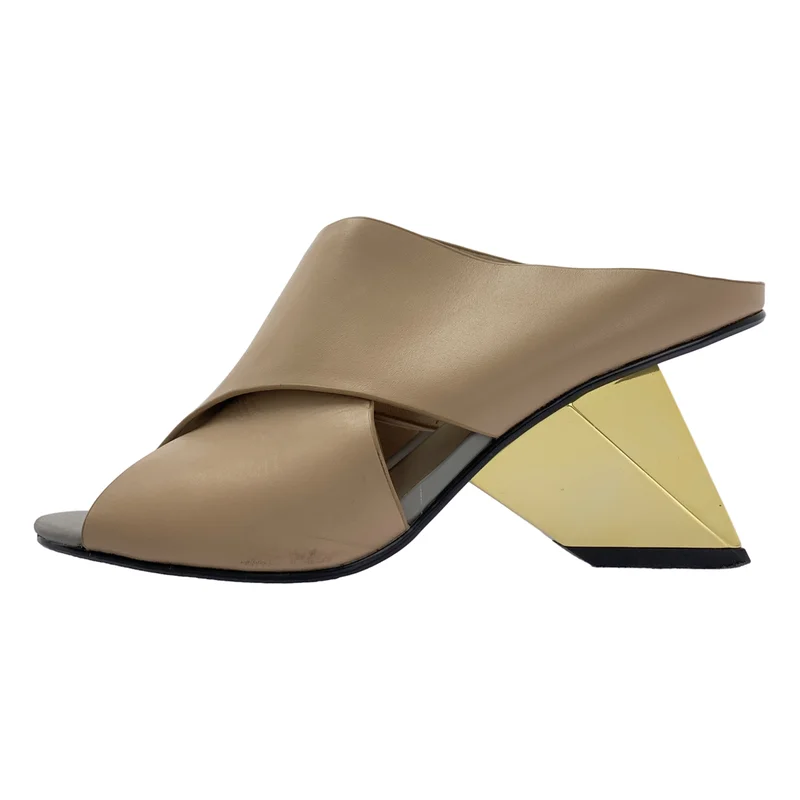 UNITED NUDE / ユナイテッドヌード | レザー クロス サンダル | 40 | レディース