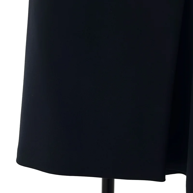 BALENCIAGA / バレンシアガ | ウール タック フレア ロングスカート | 40 | レディース