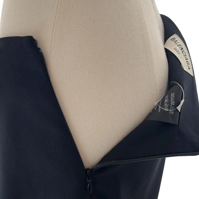 BALENCIAGA / バレンシアガ | ウール タック フレア ロングスカート | 40 | レディース