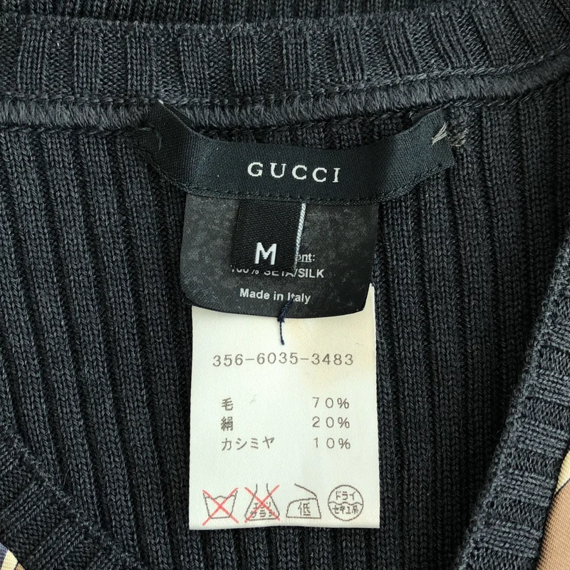 GUCCI / グッチ | Vネック スカーフ ニットベスト | M | メンズ