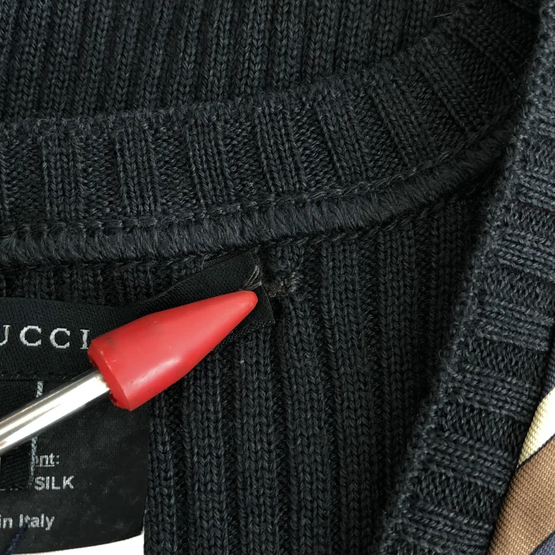 GUCCI / グッチ | Vネック スカーフ ニットベスト | M | メンズ