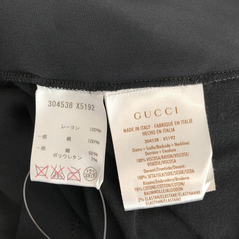 GUCCI / グッチ | フラワーモチーフ サテンカットソー | S | レディース