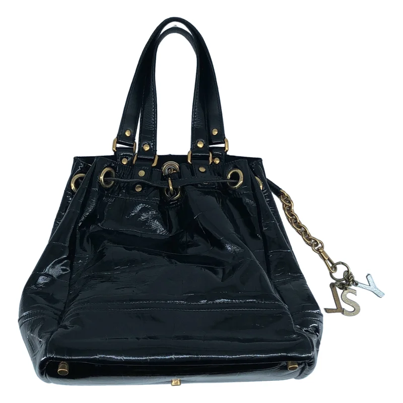 YVES SAINT LAURENT rive gauche / イヴサンローランリヴゴーシュ | パテントレザー 型押し ハンド トートバッグ |