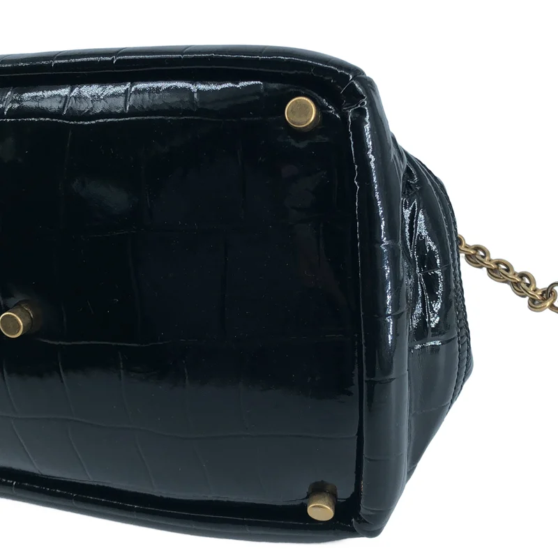 YVES SAINT LAURENT rive gauche / イヴサンローランリヴゴーシュ | パテントレザー 型押し ハンド トートバッグ |